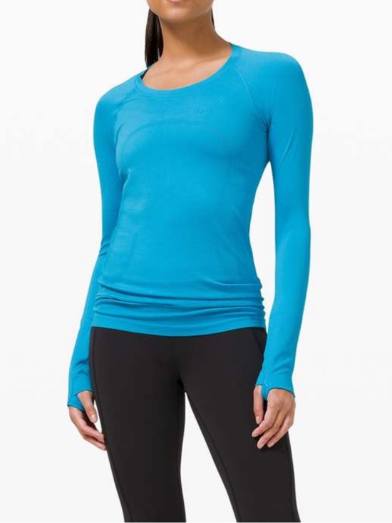 lululemon athletica Tops - Lululemon Swiftly Tech Long Sleeve 2.0 Turquoise Tide Size 4